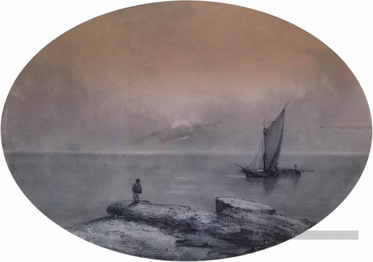 sur la mer Romantique Ivan Aivazovsky russe Peintures à l'huile
